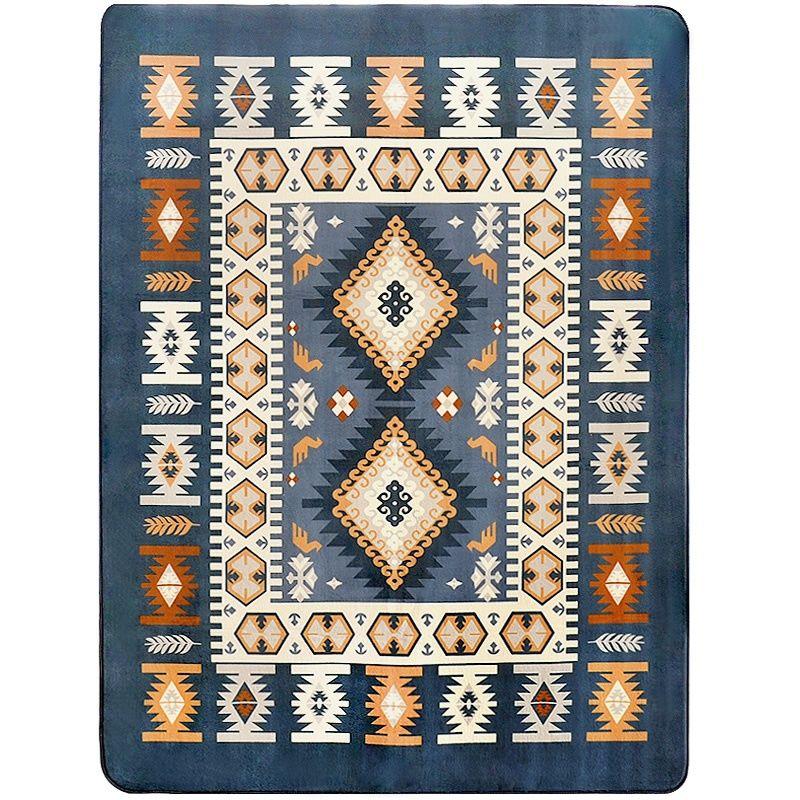 European Style Bedroom Bedside Carpet Living Room Large Area Ins Carpet Blue Coffee Table Mat
