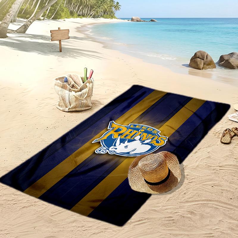 Leeds Rhinos Print Beach Towel Soft Portable Quick?dry Towel For Pool Summer Vacation Outdoor Sport
