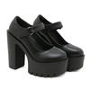 Fashion Comemore New Super High Heels Women's Shoes Black Shallow Soft Leather Pumps for Women Platform Chunky Heeled Dress Single Shoes