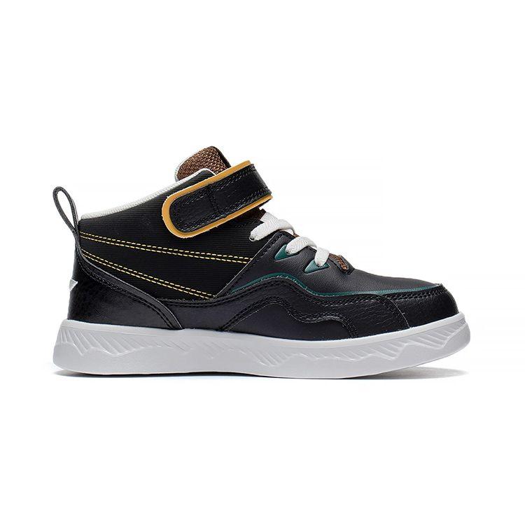 LiNing Comfortable Sports Casual Mid-Top Kids Skate Shoes Kids Sneakers Black YKNS102-13
