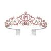 Crystal Bride Crown Headpiece: European & American Wedding, Birthday, Photo Studio Hair Accessory