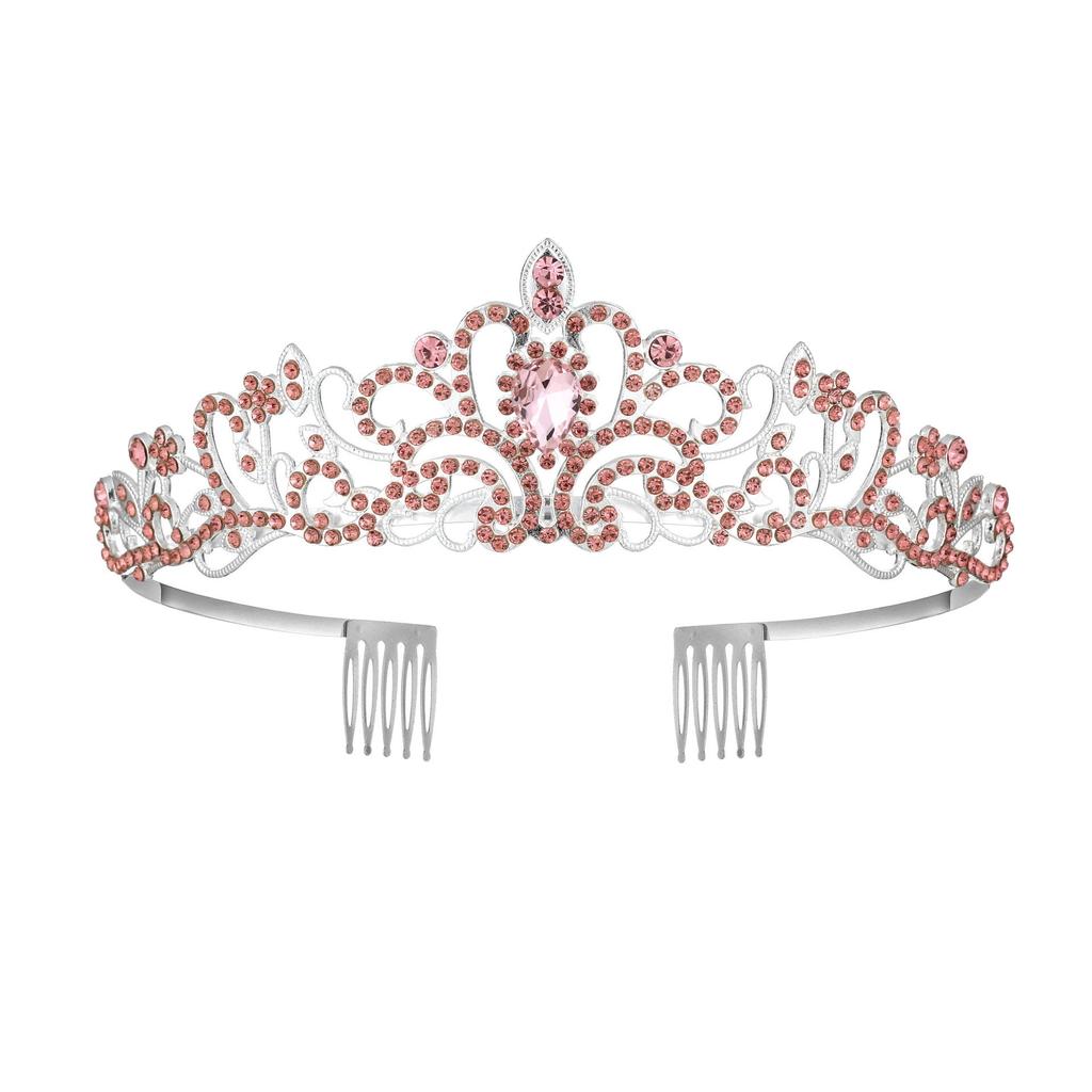 Crystal Bride Crown Headpiece: European & American Wedding, Birthday, Photo Studio Hair Accessory