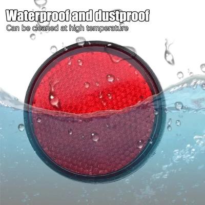 Motorcycle Safety Reflector Kit Round Universal Adhesive Replacement Reflector for Harley Honda Yamaha Night Safety Reflectors