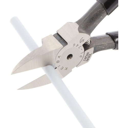 Keiba Ergonomic Cutting Nippers for Plastic, Right-Handed, Flat Tip, 150mm, PL-746