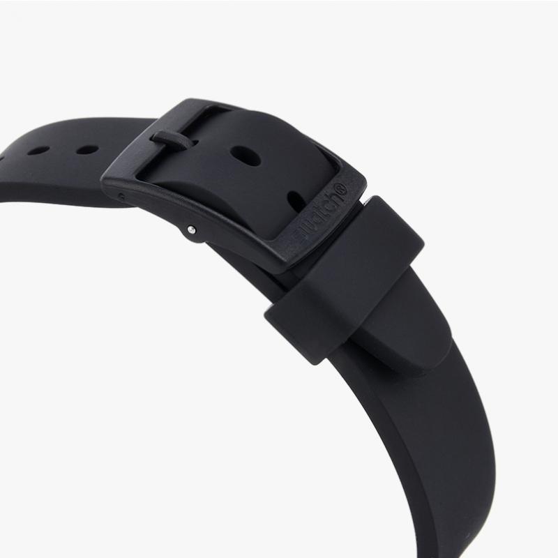 Swatch So34b701 What If Blackagain Public Urethane Watch