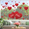 M-Heart Shaped Wall Window Stickers Valentine's Day Festive Party Wedding Atmosphere Decorations For Home Party Shop Restaurant