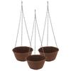 Hanging Planter Set Hanging Flower Plant Pot Basket with Rustproof Chain for Garden Porch Balcony Patio Decor 25.5cm