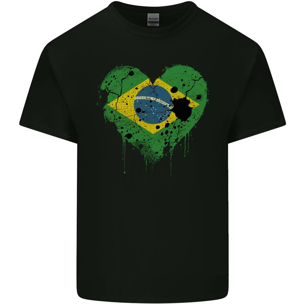 Love Brazil Flag Brazilian Day Football Unisexs Light Cotton TShirt