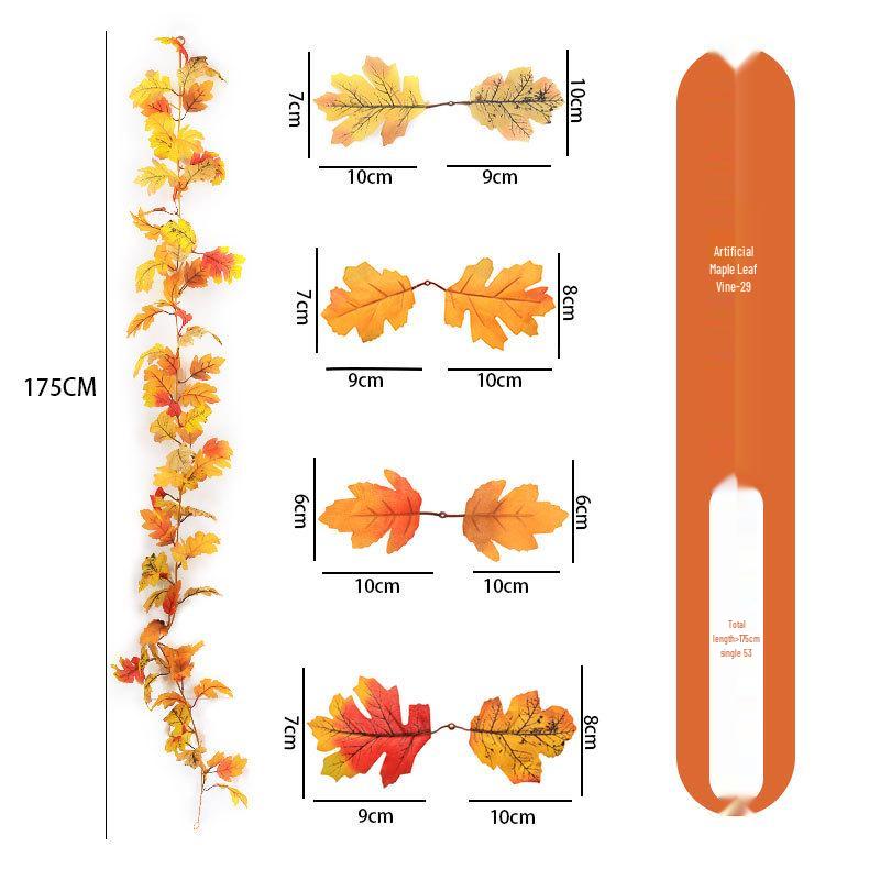 Artificial Maple Leaf Rattan Home Decor: Scenic Atmosphere Arrangement