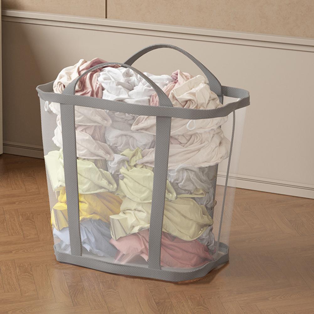 Wall-mounted Storage Solution Wall-mounted Dirty Clothes Basket Wall-mounted Nylon Mesh Laundry Hamper with for Bathroom