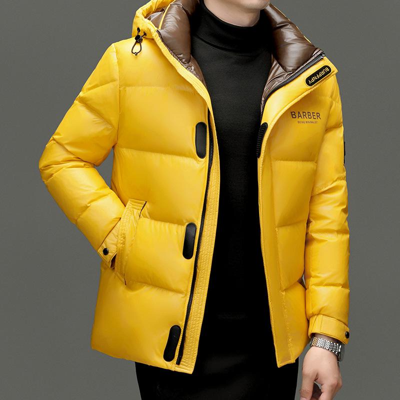 Men's 2025 High Fill 90 White Duck Down Jacket - Fashionable Thickened Winter Puffer for Middle Age
