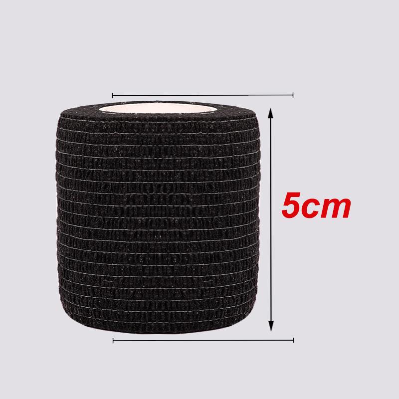Schwarzes selbstklebendes elastisches Verbandband 4 8M Sport-Wickelband für Knie-Unterstützung Finger Knöchel Handgelenk Haustier-Tattoo