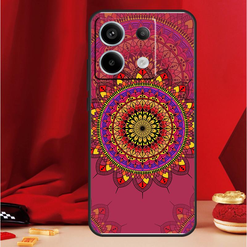 Mandala Pattern Case For Xiaomi Redmi Note 14 12 11 10 13 15 Pro Plus Redmi 15 13 10C 12C 13C 14C 15C Funda