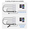 Car LED Lamp Foot Floor Decoration Bulb RGB Interior Atmosphere Light Auto USB Wireless Remote Music Control Multiple Mode