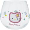 Sanrio Hello Retro Swaying Tumbler Character Hello Kitty Made In "Kaohana Kitty" Glass, Approx. 290ml, Approx. 9x8cm, Tableware, Goods, Clear, Japan,