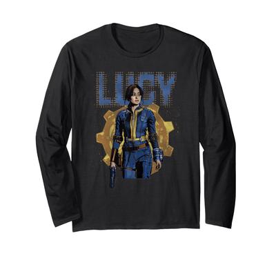 Fallout TV Series Lucy MacLean Halftone Vault 33 Long Sleeve T-Shirt