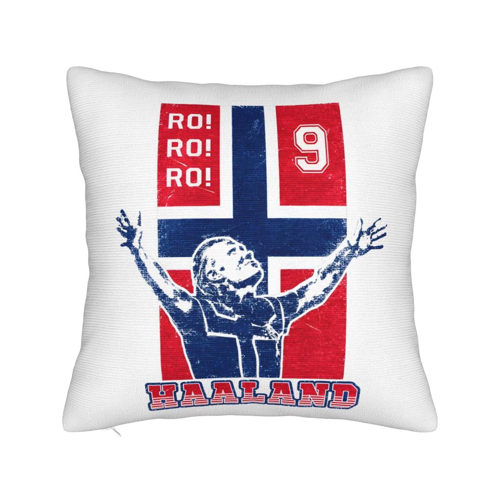 Erling Braut Haaland Norway Square Pillow Case Cushion Cover Awesome Decorative Throw Pillow Case Cover for Car Cm