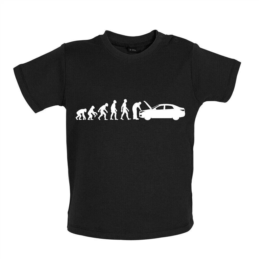 Evolution Of Man Car Mechanic - Babygrow / Baby T-Shirt - Mechanics Cars Tools 100