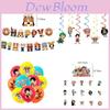 Piratenthemen-Geburtstagsparty-Set mit Luffy-Cartoon-Kuchenaufsatz und Spiralballons