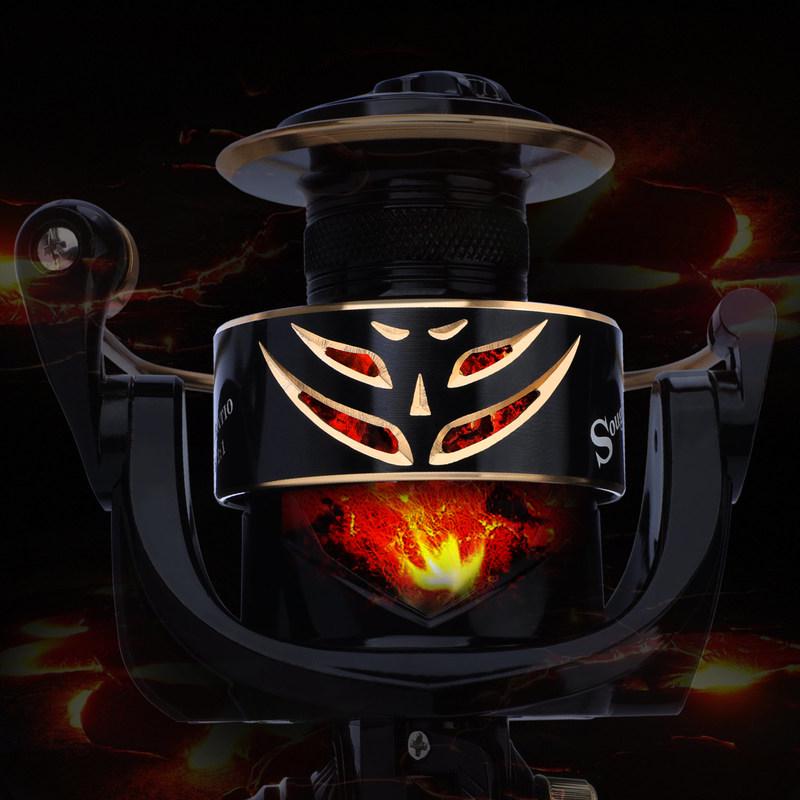 SOUGAYILANG Spinning Fishing Reel 12+1 BB Fishing Wheel Ultra Smooth CNC Aluminum Spool Saltwater Freshwater Fishing Tools Fishing Reel