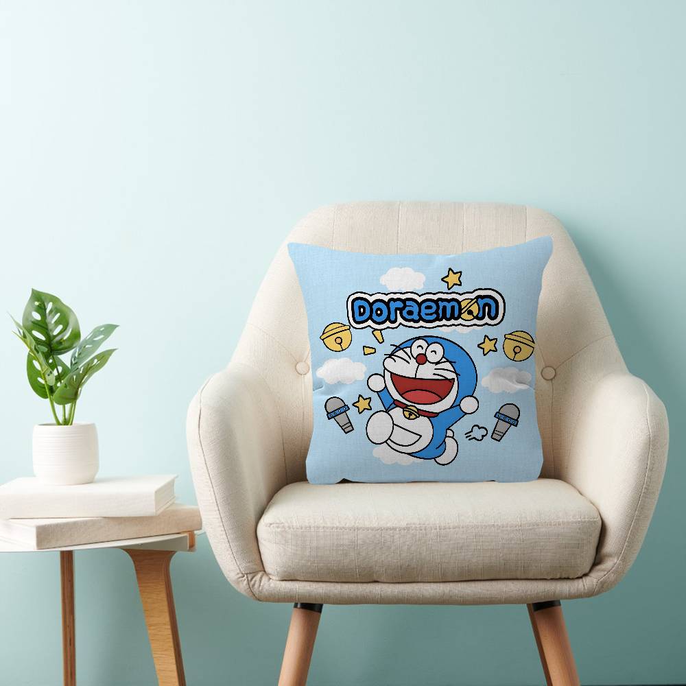 Children Anime D-Doraemon Cushion Cover Inches Farmhouse Decor Home Throw Pillow Covers for Couch Decorations
