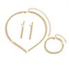Personality And High Sense Versatile Claw Chain Necklace Stud Earrings Bracelet Three-Piece Set