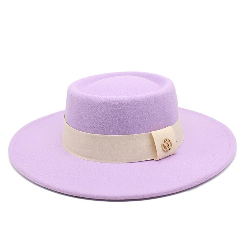 Hat Women'S Season Versatile Wool British Vintage French Celebrity Winter Felt Hat Hepburn Jazz Top Hat