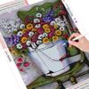 huacan Peinture de diamant carré complet, broderie de fleurs, image en strass, 5D