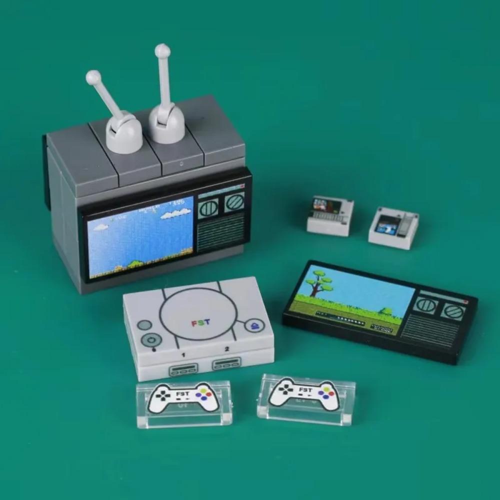 MOC City Poker Table Building Blocks Slots Ski Ball Game Console Chess Cards Game Machine Room Scene Bricks Toys Gift