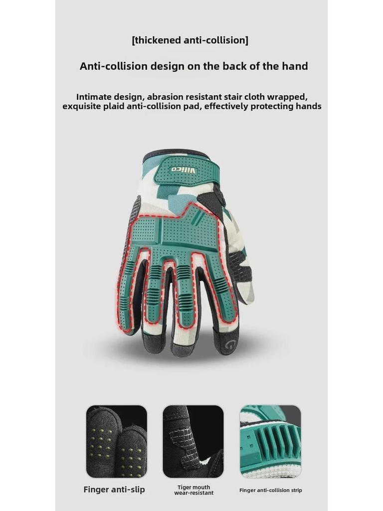 Vilico Outdoor Sports Motorcycle Riding Gloves - Anti-Collision, Anti-Fall, Wear-Resistant, Cool Tactical Design for Off-Road Adventures