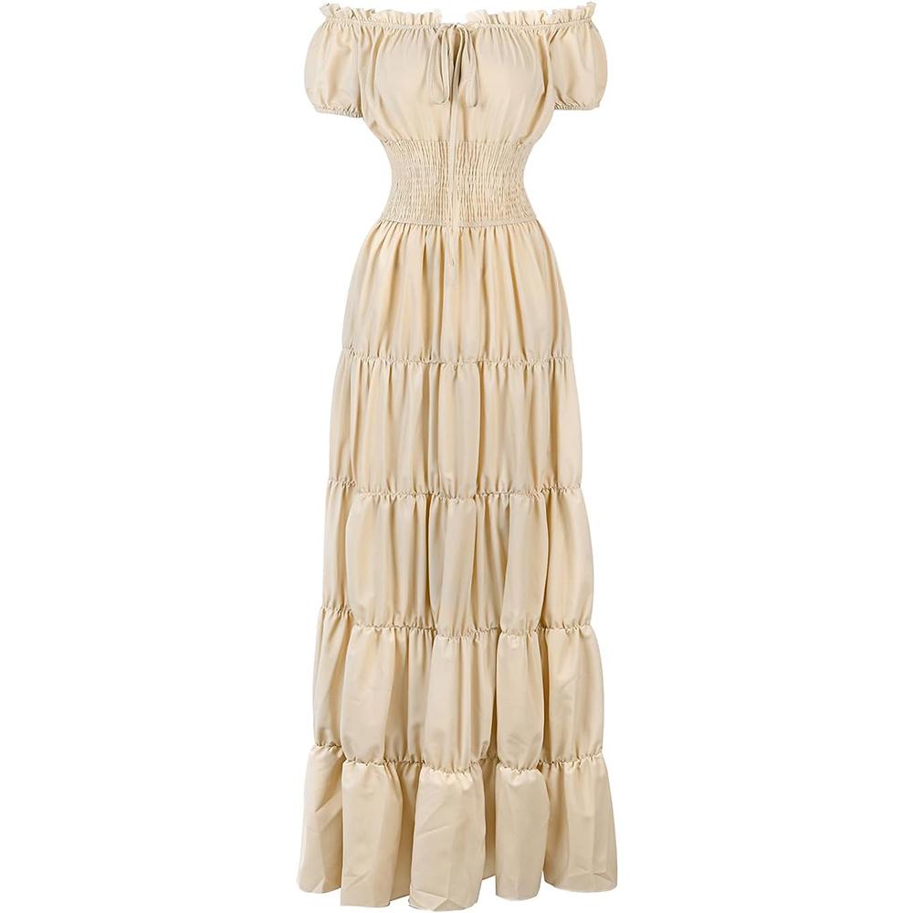 

Renaissance Costume Women Medieval Chemise Dress Peasant Tops Irish Under Dress XS