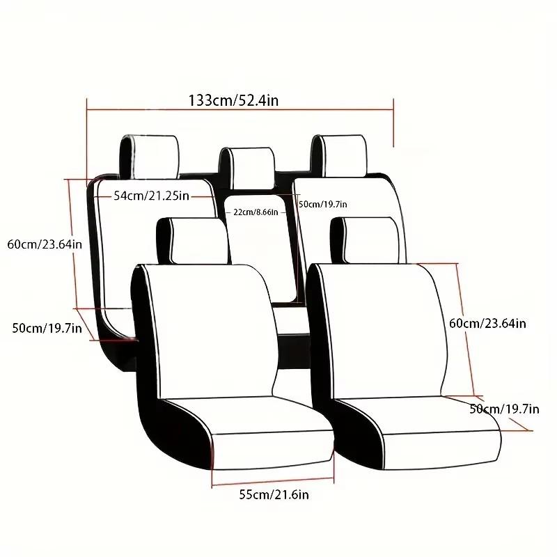 PU Perforated Leather 5-Seat Full Set Car Seat Covers – Simple & Stylish Universal Fit, Comfortable & Durable for All Seasons