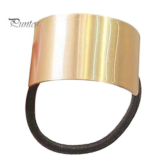 

Резинка для волос Стильный металлический круг Элегантный модный держатель для хвоста с металлической текстурой для женщин C