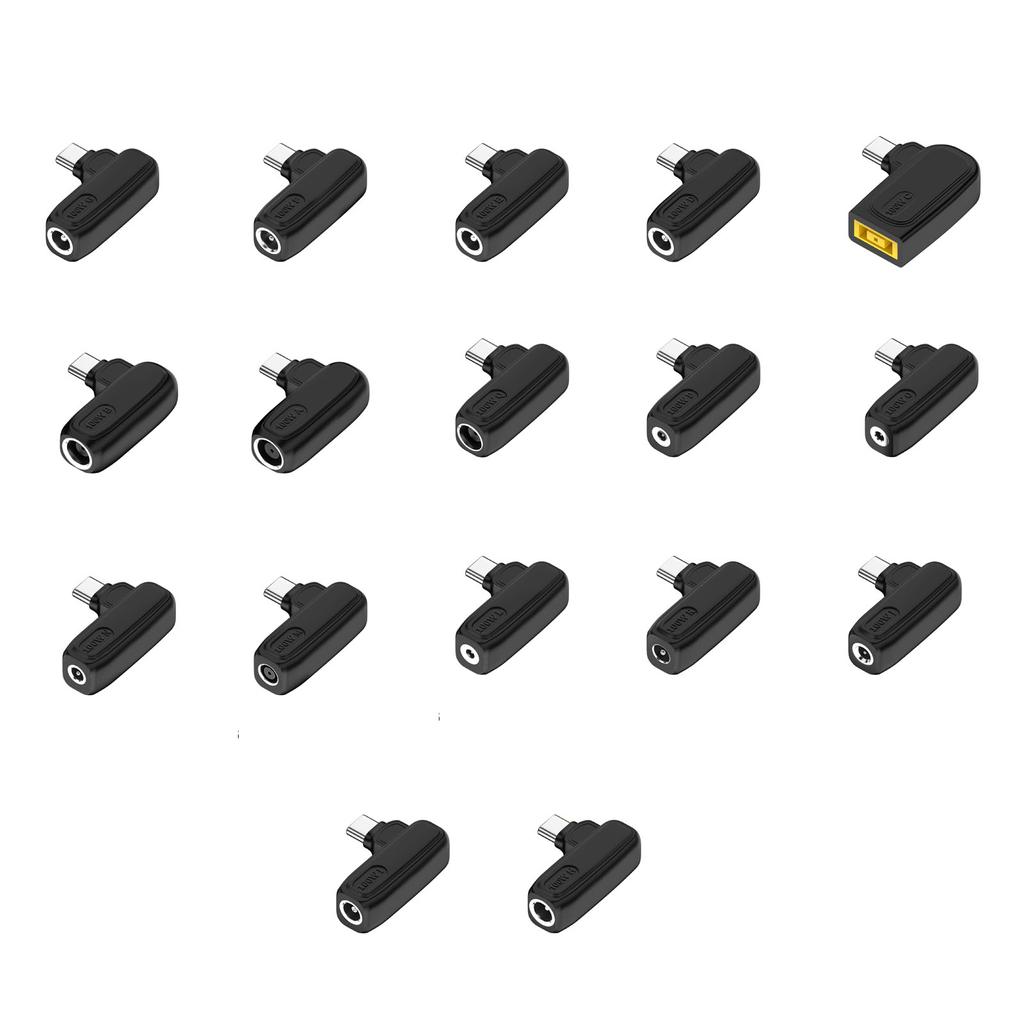 Adattatore di ricarica rapida USB C a 5,5x2,1 mm, spina di alimentazione PD, adattatore USB C, connettore USB tipo C maschio-femmina