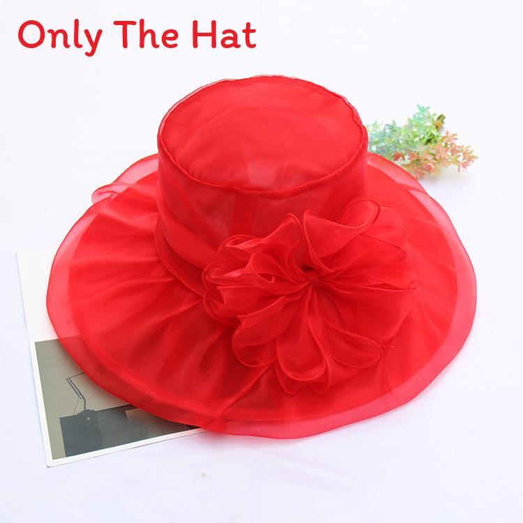 Vintage Floral Mesh Sun Hat With Wide Brim For Women Summer Sun Protection красный