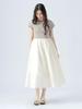 Beams Heart Jacquard Combination One Size Women's Dress, Beige,