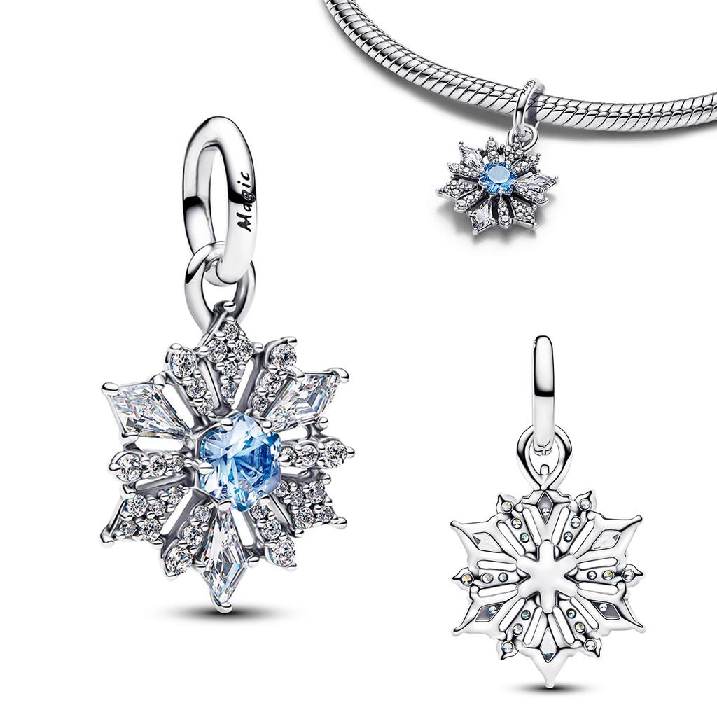 Brandneue Authentische Originale Kupfer Metall Blaue Charm-Perlen-Komponenten Mond Schmetterling Kristallkugel-Perlen-Komponenten Anhänger-Perlen-Komponenten Kompatibel