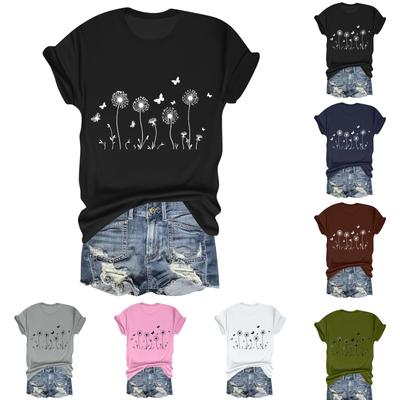 Barn Ledig Dagligen Rundhals Tryckt Kortärmad T-shirt Bokstavstopp