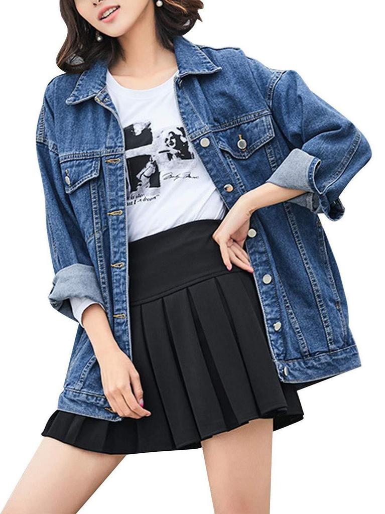 Women's Spring and Autumn Long Sleeve Denim Jacket