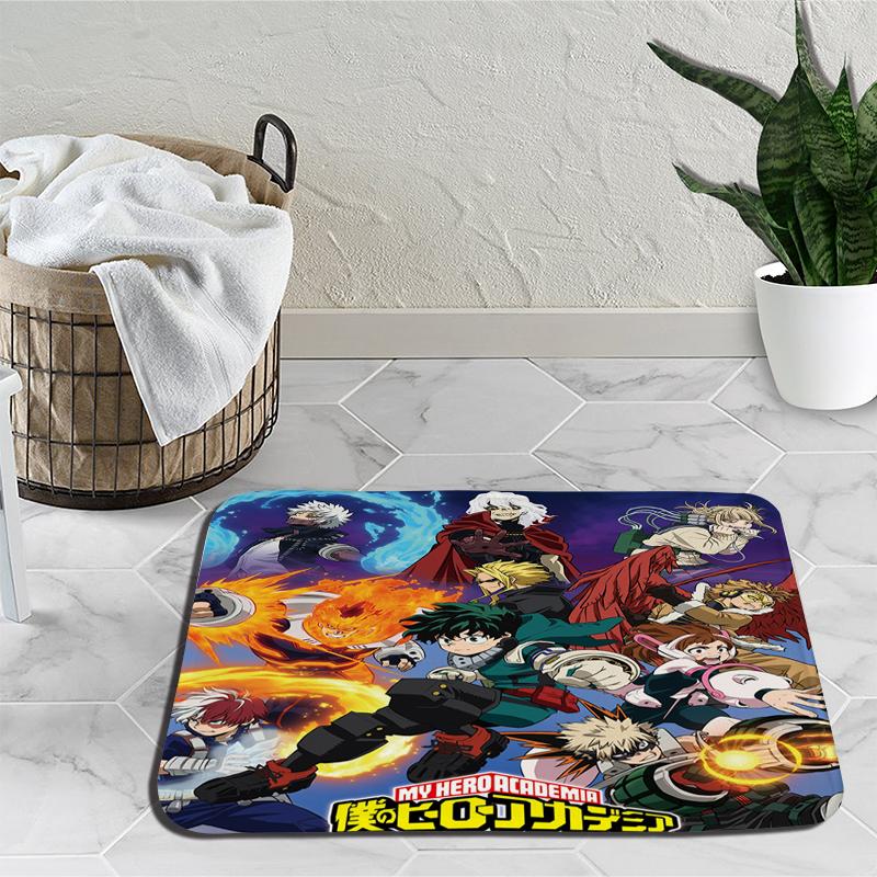 Amime meu herói academia tapetes deku midoriya izuku bakugou tapete dos desenhos animados quarto sala de estar macio antiderrapante área