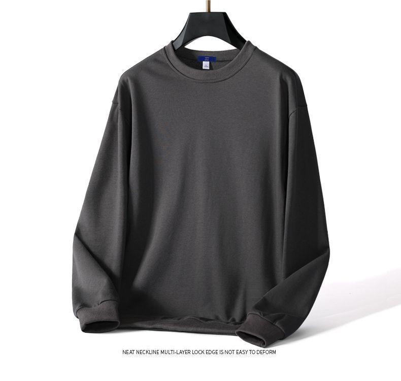 Men's Autumn & Winter Long Sleeve Crew Neck Sweatshirt – Trendy, Loose-Fit, Plus-Size, Casual Printed T-Shirt for Youth & Students