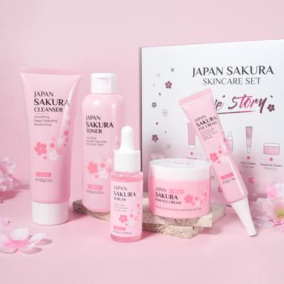 LAIKOU Cherry Blossom Nourishing Hydration & Moisturising Skincare Bulk Set 5 Pieces