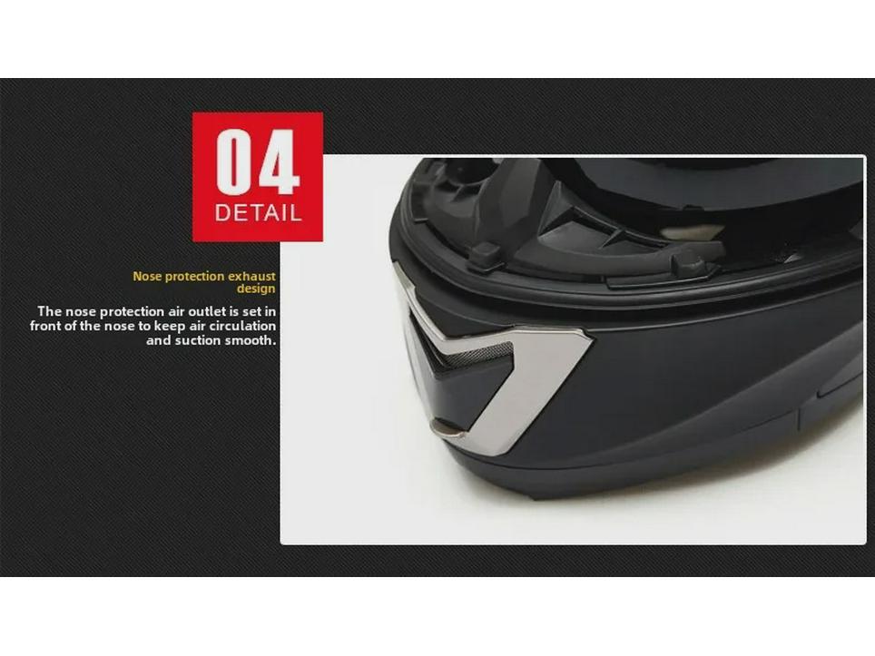 GXT Men's Motorcycle Full Coverage Flip-Up Helmet with Double Lens - DOT Approved