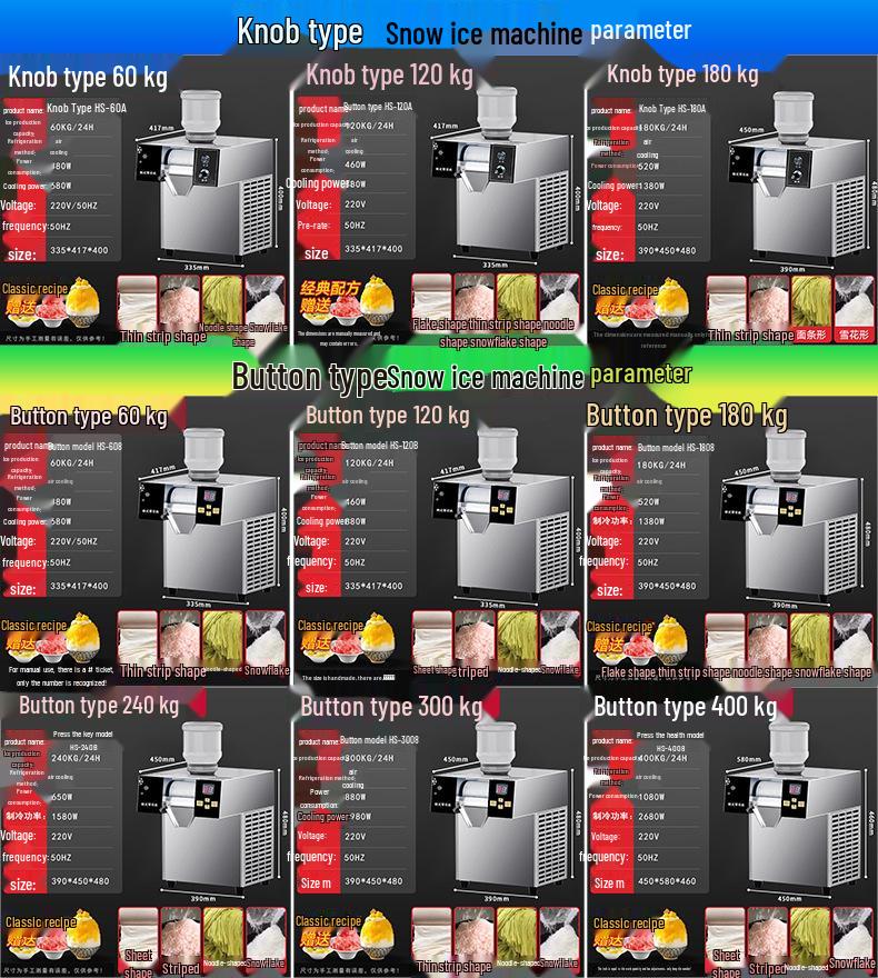 Summer Four-Flavor Snowflake Ice Noodles Machine – Popular Commercial Ice Maker