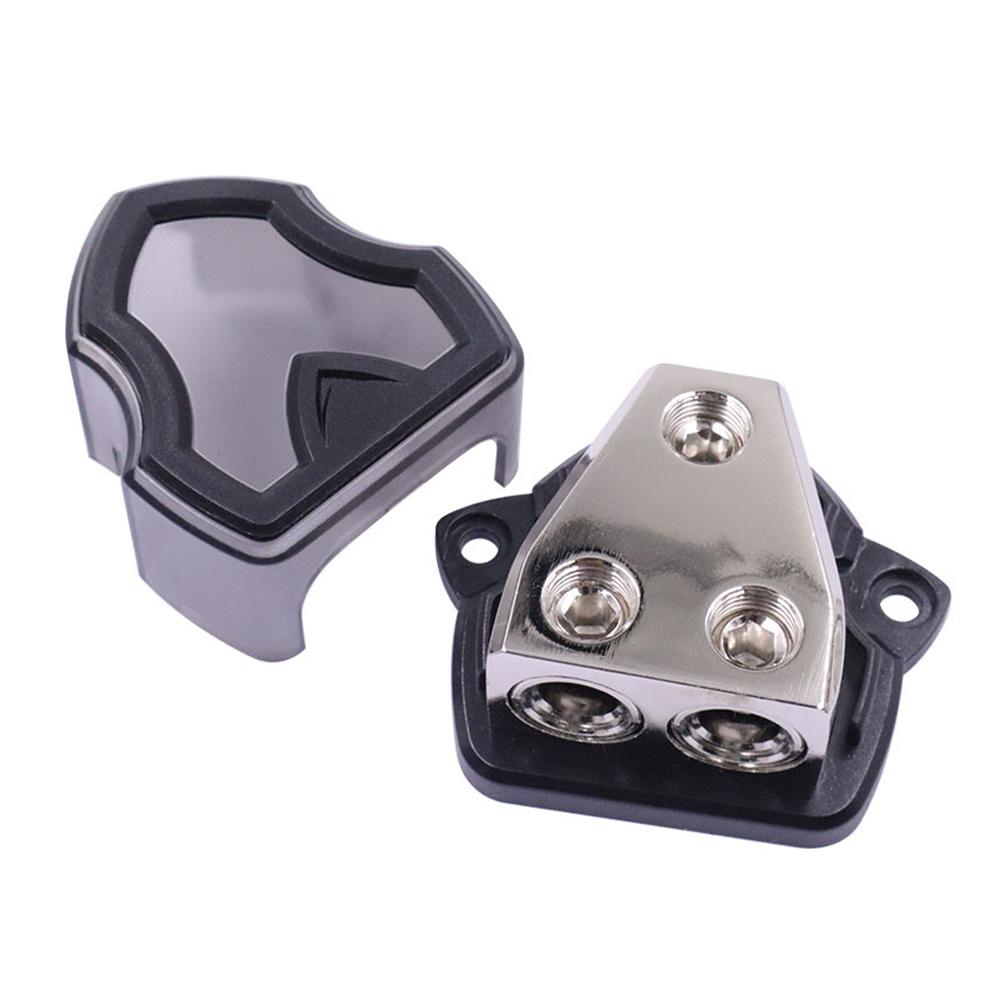 

Автомобильный блок распределения питания 0/4 AWG 2 входа 4 выхода Держатель предохранителя питания для автомобильного аудиостерео Силовой распределитель для автомобильного аудио Аксессуары