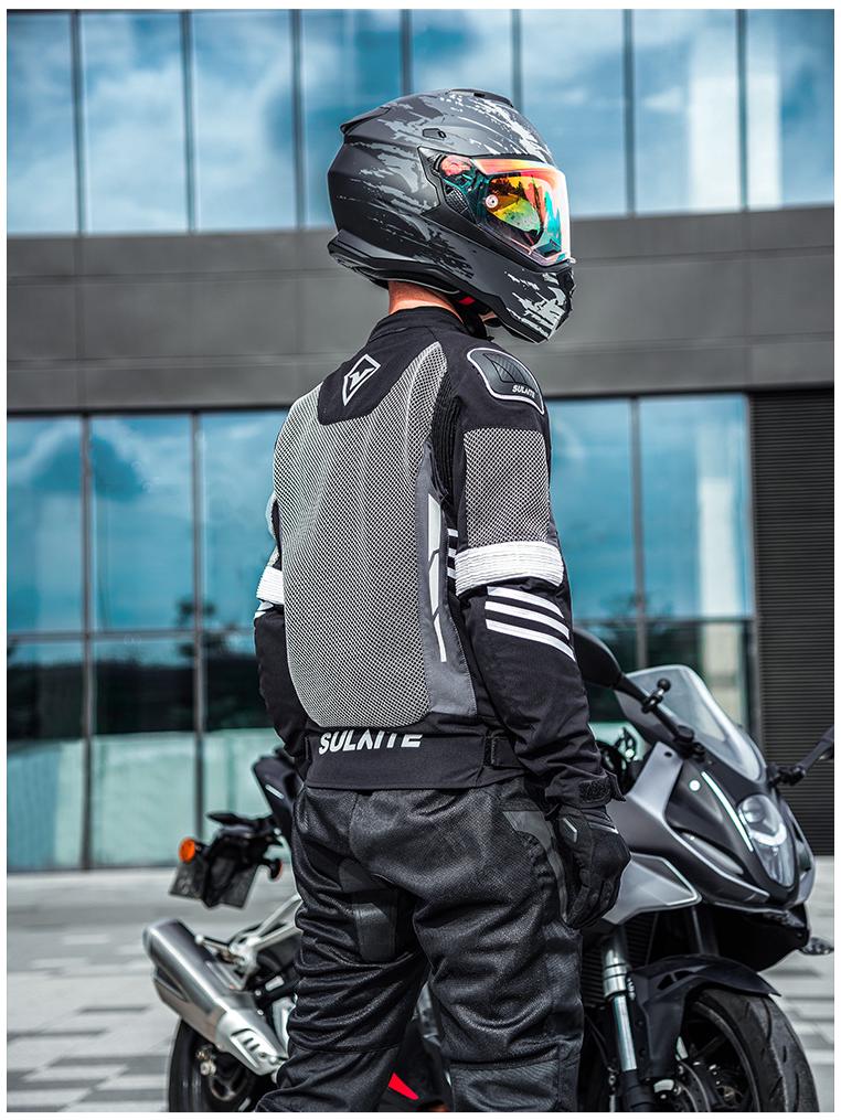 SULAITE Pánský čtyřsezónní protipádový závodní a off-roadový prodyšný motocyklový oblek