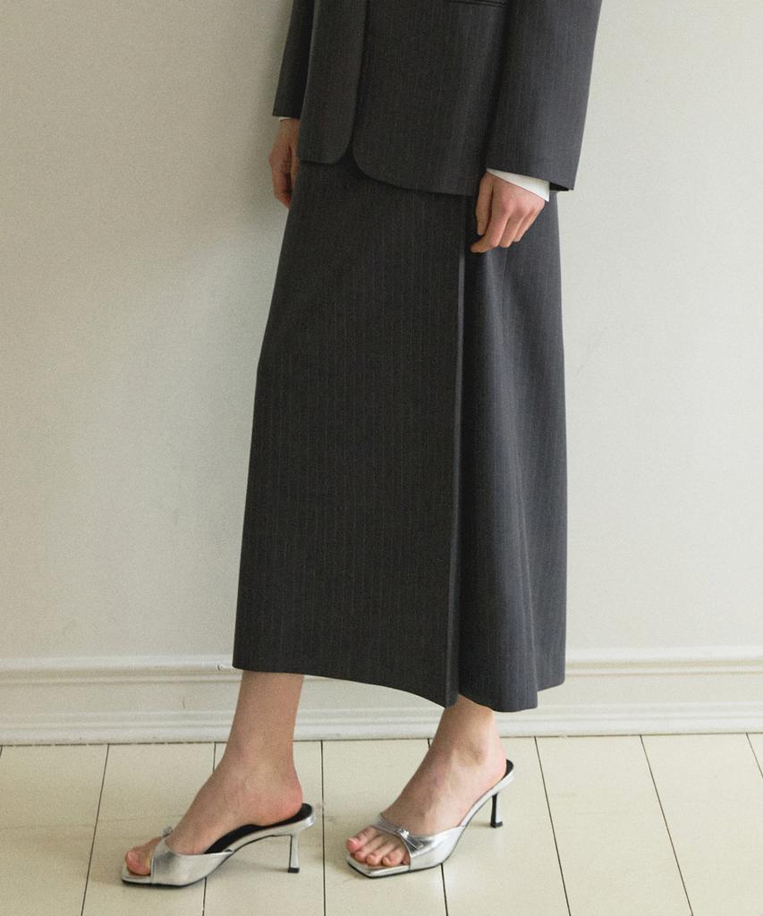 Otte Stripe Belted Maxi Skirt_2Color