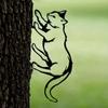 Charmantes 1-teiliges Metall-Katzenschild, entzückender Katzen-Gartenstecker, eine bezaubernde Katzendekoration und Metall-Gartenkunst, die den rustikalen Charme verstärkt