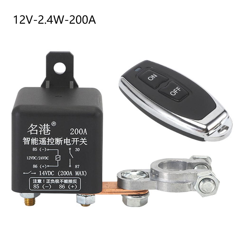 12V 200A Universal Batterie Schalter Relais Integrierte Drahtlose Fernbedienung Trennen Cut Off Isolator Master
