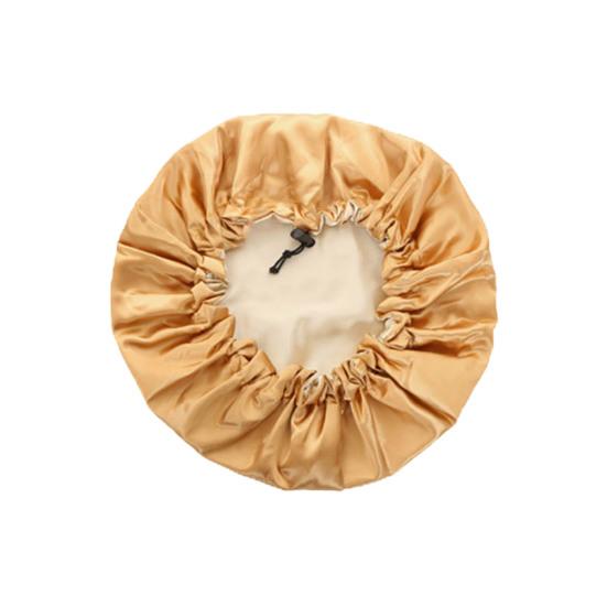 Easy To Wash Skin-friendly Hairdressing Satin Bonnet Ladies Hair Perm Cap for Home Use